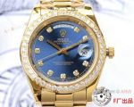 Rolex Day Date Replica Watch 40mm Yellow Gold Blue Diamond